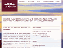 Tablet Screenshot of hotelzurkapelle.de